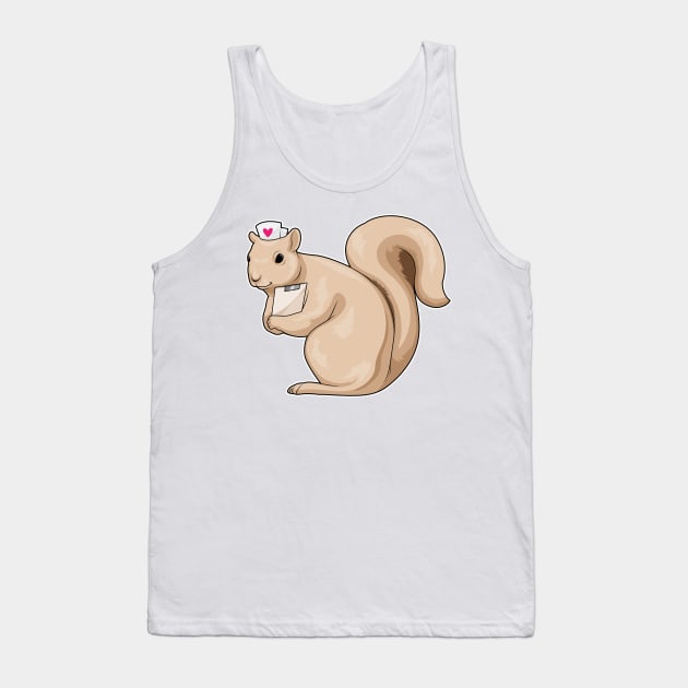 Squirrel Nurse Heart Tank Top by Markus Schnabel